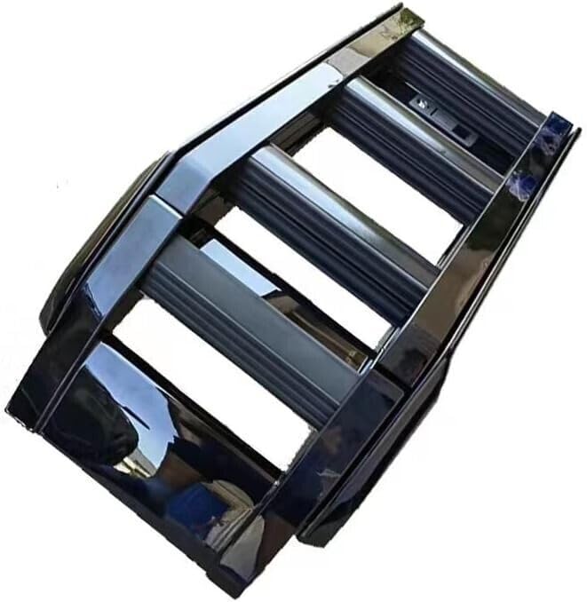 Side Ladder for Defender, Foldable Liftable Ladder Protective Frame, Side Window Roof Step Ladder for Land Rover Defender 110 130 4 Door 2020 2021 2022 2023 2024 (Glossy Black)