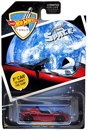 Hot Wheels 2019 Greetings From Space '08 Tesla Roadster, Maroon