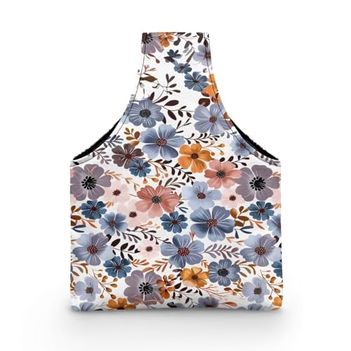 Image of Floral Yarn Storage Bag Organizer Small Crochet Organizers and Storage for Women Knitting Crochet Tote Bag Holding Yarn, Crochet Hooks, Crochet Needles