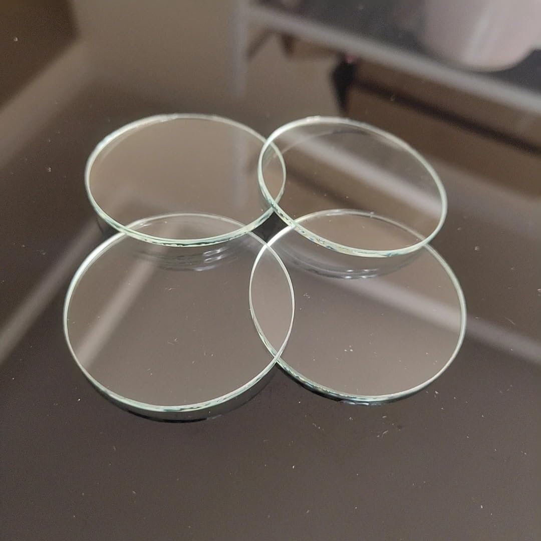 1PCS Flat lens Torchy lens for Glare Flashlight lamp glass Diameter 40 41 42 47 50 52 58 60mm Thickness 1.8mm glass lens(40mm)