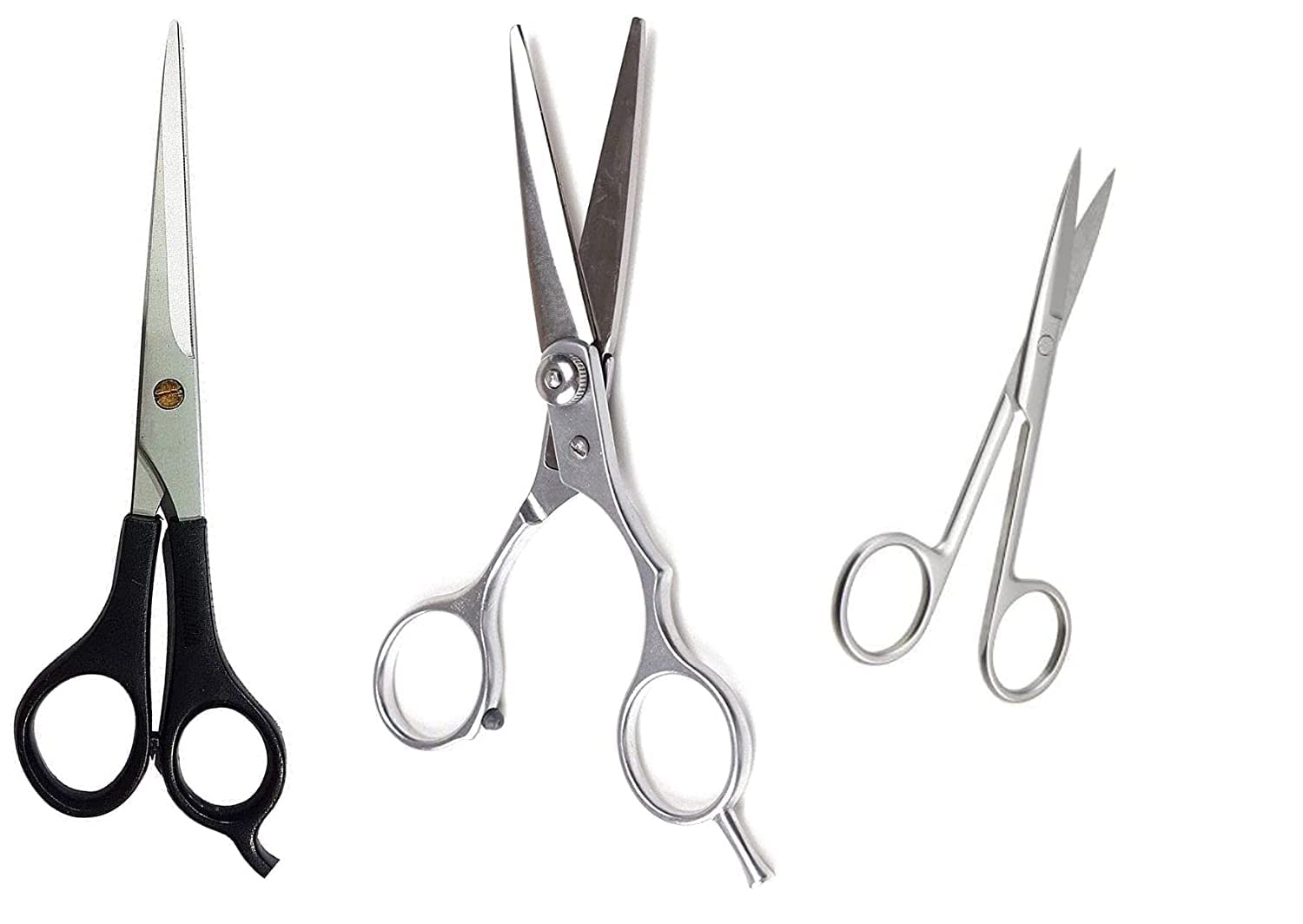 Tifurko New Combo of 3 Salon Barber Hair Cutting Scissors, Stainless Steel Scissor, Hairdressing Styling Tool Including Beard Care, Easy to Use and Comfortable Grip, Sharp Edge.-image-22