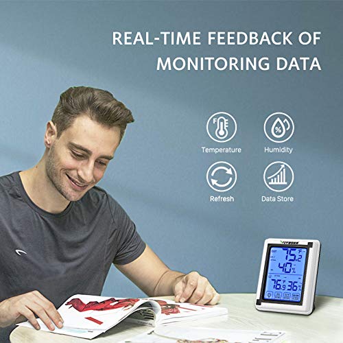 VIVOSUN Digital Hygrometer Indoor Outdoor Thermometer Humidity Monitor
