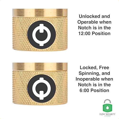 Flow Security Systems FSS-50-KD The Faucetlock | Heavy Duty Brass Construction | Prevents Water Theft & Secures Outdoor Bibbs thumb #3