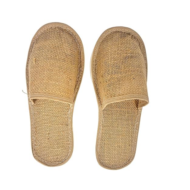 missethic Disposable Jute Slippers, Free-Size, Closed-Toe, Non-Woven, Pack of 2-picture-23
