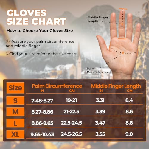Image of rivmount Winter Gloves Women Men, Cold Weather Touch Screen Liner Glove, Windproof 3-Layers, for Running, Cycling, Biking, Hiking, Driving