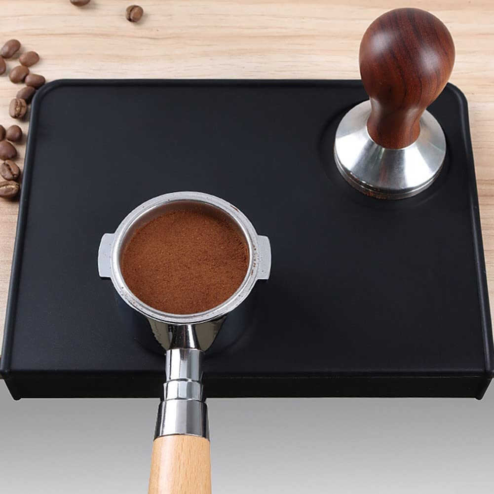 Tapis De Tamper Espresso Silicone Antidérapant EFUTURETIME - 21x15cm Pour Barista Tapis Café Barista Silicone