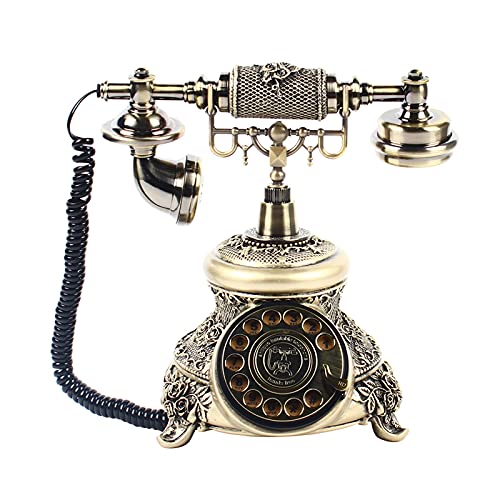 Teléfono Retro de Disco Antiguo de Cerámica con Pantalla Digital miniatura 3