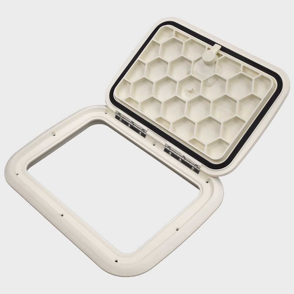 Jim Black Marine Boat Deck Hatch 581-1115-04 | 15 x 11 Inch Arctic White