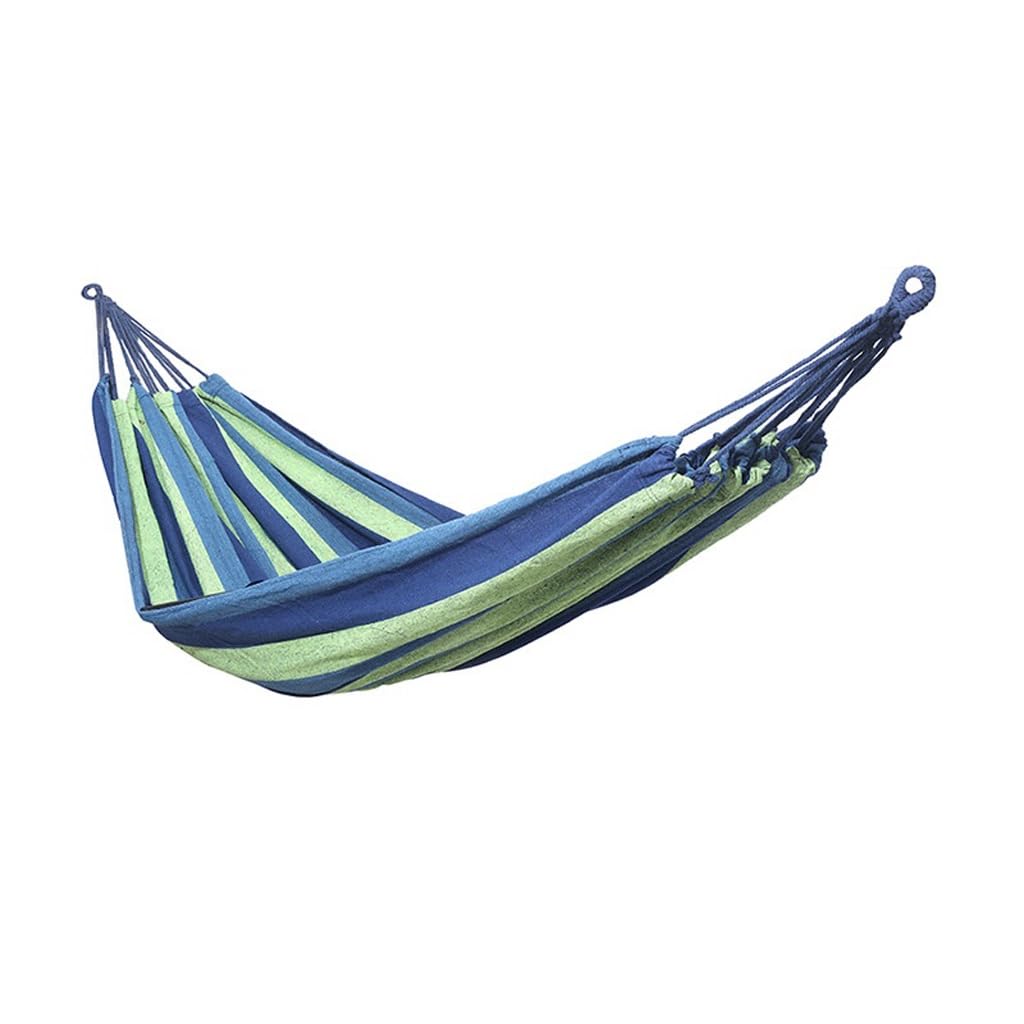 Outdoor Hammock Swing with Wooden Stick Canvas Bent Stick Camping Anti Rollover(Style 4,190 * 80)