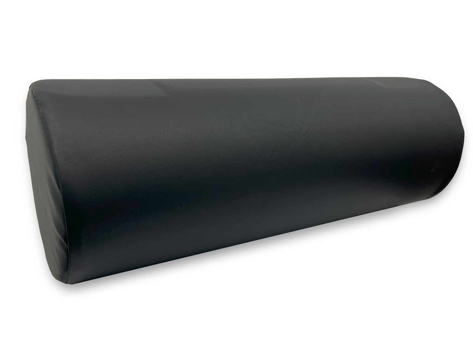QUIRUMED Cojín Rodillo, 55 x 20 cm, color Negro, Polipiel, Ergonómico, Relleno de espuma, para Yoga, para Fitness, para Masaje