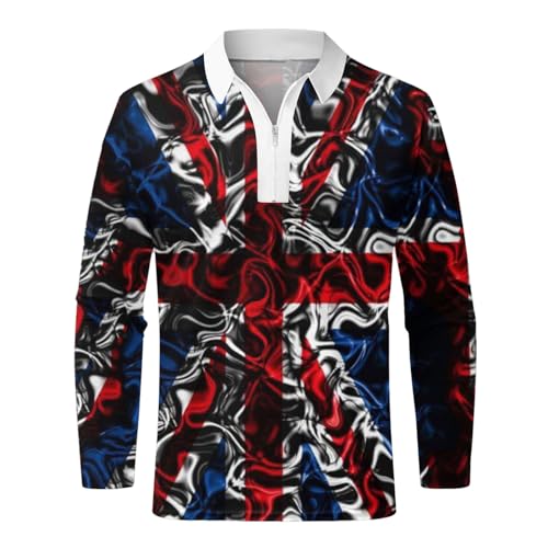 Polo stretch uni col en V avec coupe ajustée masculine