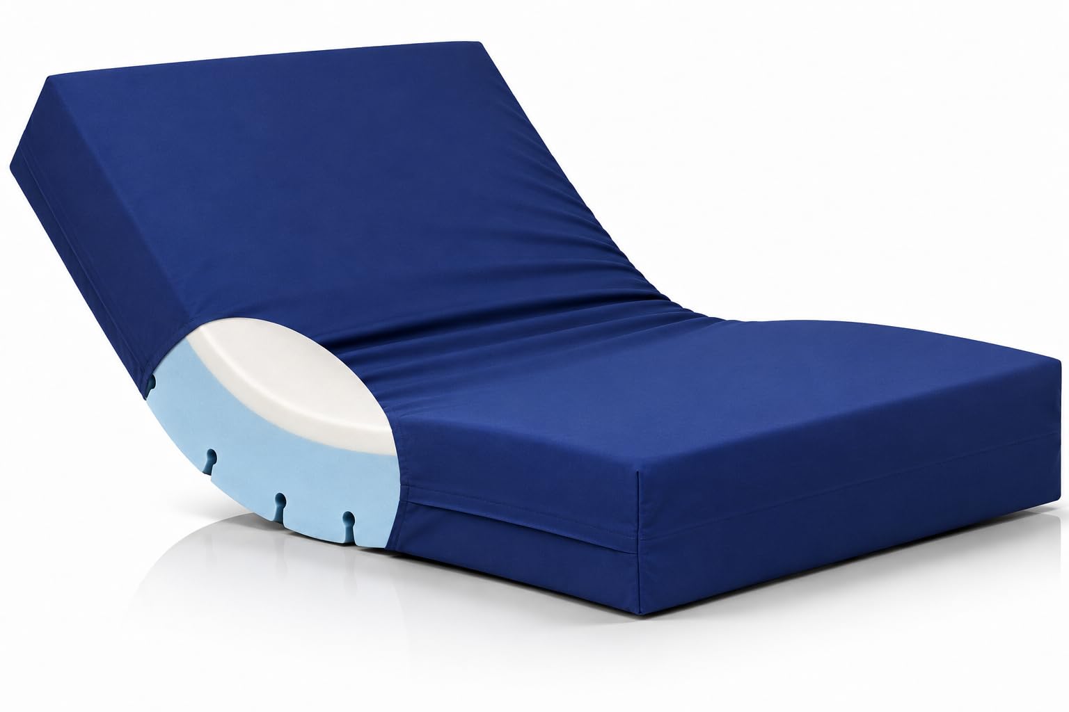MATTREX | Colchón Geriatrico Viscoelástico 90x190 Sanitario ignífugo Funda Impermeable Cama articulada – Colchón viscoelástico 11 cm Grosor + 4 cm visco, HR ergonómico y Funda Lavable