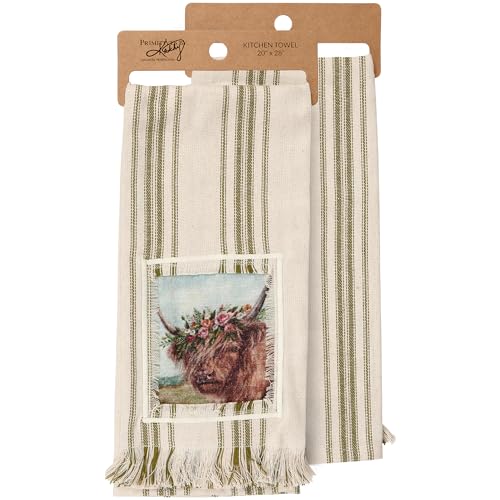 Primitives-by-Kathy-Floral-Highland-Kitchen-Towel-in-Cream-and-Green Primitives by Kathy Floral Highland Kitchen Towel in Cream and Green