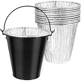 Unidanho グリースバケット ピットボス Traeger Rec Tec Z グリル用 オクラホマ ジョー グリル ドリップバケット ルイジアナ スモーカー 交換部品 メタルペール 13個 ホイルライナー オイルキャッチャーコンテナ ペレットアクセサリー