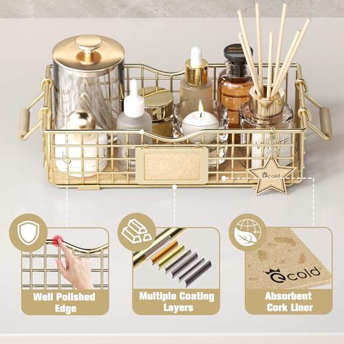 Bathroomorganizerbasketbathroomorganizersandstorage2packbathroomcounterorganizerwithhandlewireshelfbasketbathroomcountertoptrayfororganizingfarmhousedecorgolden  Urban Country Home Decor Bathroom organizer basket bathroom organizers and storage 2 pack bathroom counter organizer with handle wire shelf basket bathroom countertop tray for organizing farmhouse decor golden  urban country home decor