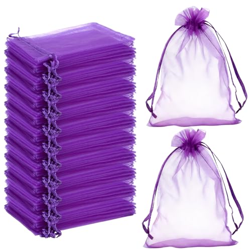 Lonely high heels 100 Pieces Pochette Cadeau Violet Foncé Sachet Organza Gift Bags Bijoux Sac en 7x9 cm Tulle Bonbon Dragees de Lavande Marriage Sacs à...