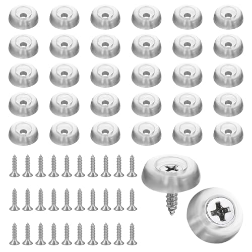 JJUNW Lot de 30 pieds de planche à découper en caoutchouc transparent antidérapant avec vis en acier inoxydable pour meubles et appareils de cuisine