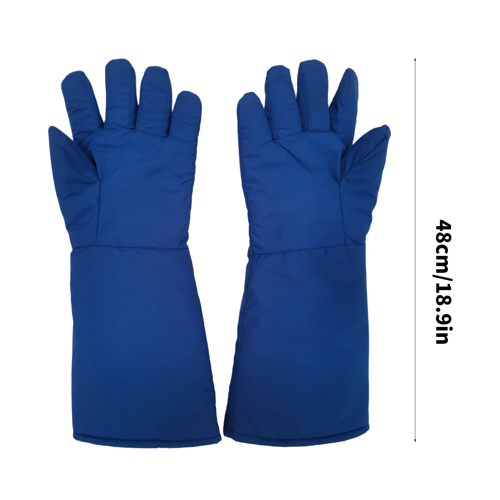 NUEAYMS Blaue kryogene Handschuhe für kaltes Wetter, Schutz in verschiedenen industriellen Bereichen, Kühllager, Gefrier-Kryo-Mahlen, 38 cm