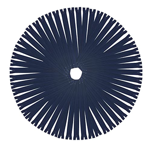 Image of Mandala Crafts 85 PCs Navy Assorted Lengths Nylon Zippers for Sewing