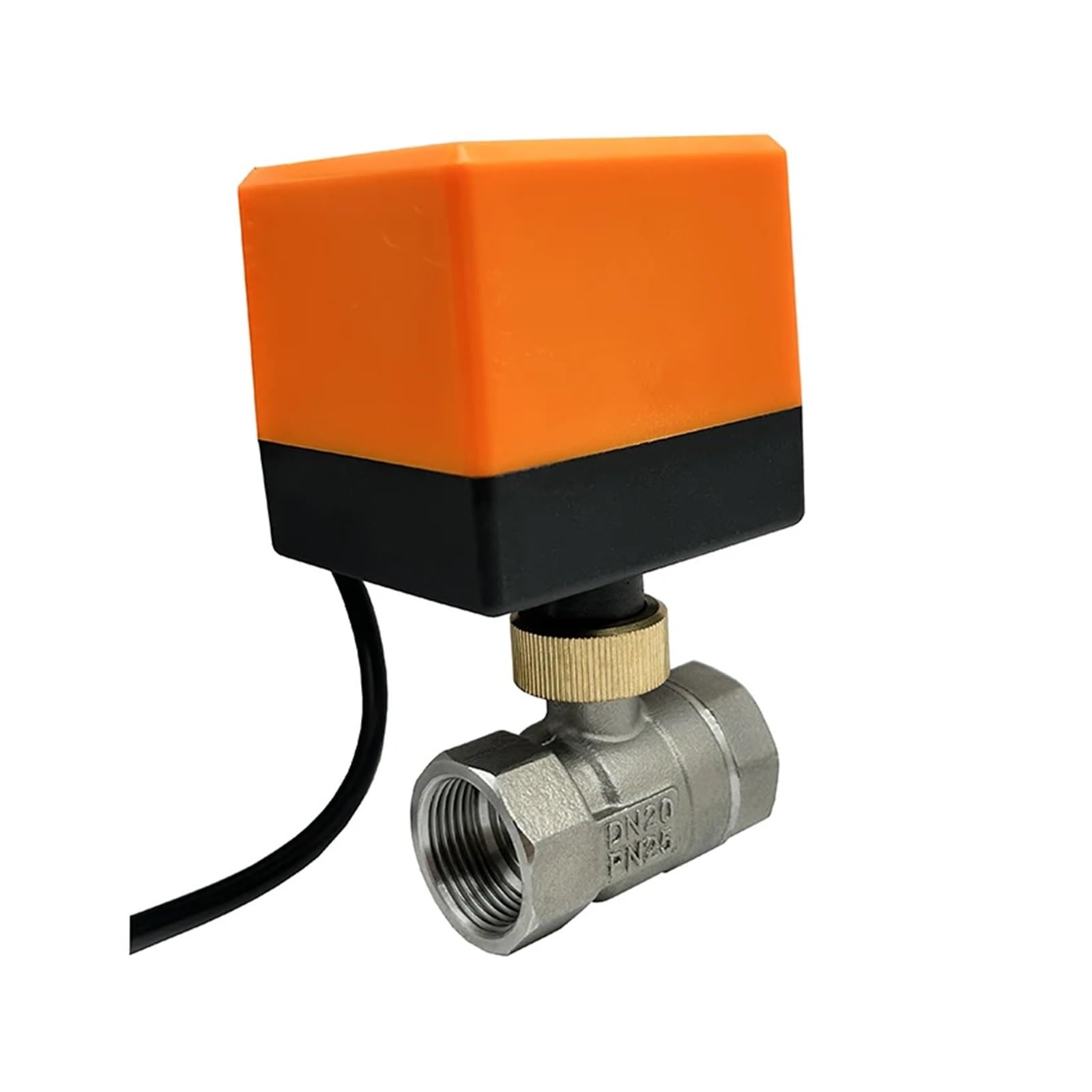 Valve motorisée Vanne à boisseau sphérique électrique 3/4" en acier inoxydable, 3 fils, 2 commandes, 220 V, 12 V, 24 V, motorisée, 2 voies(24VDC_CR02)