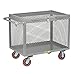 Little Giant BTXL3048-6PY Box Trucks with Hinged Lid, Expanded Metal Sides, 2000 lb. Capacity, 6" Polyurethane, 30"W x 48"L, 35" Height, 32.25" Width, 53" Length, Gray