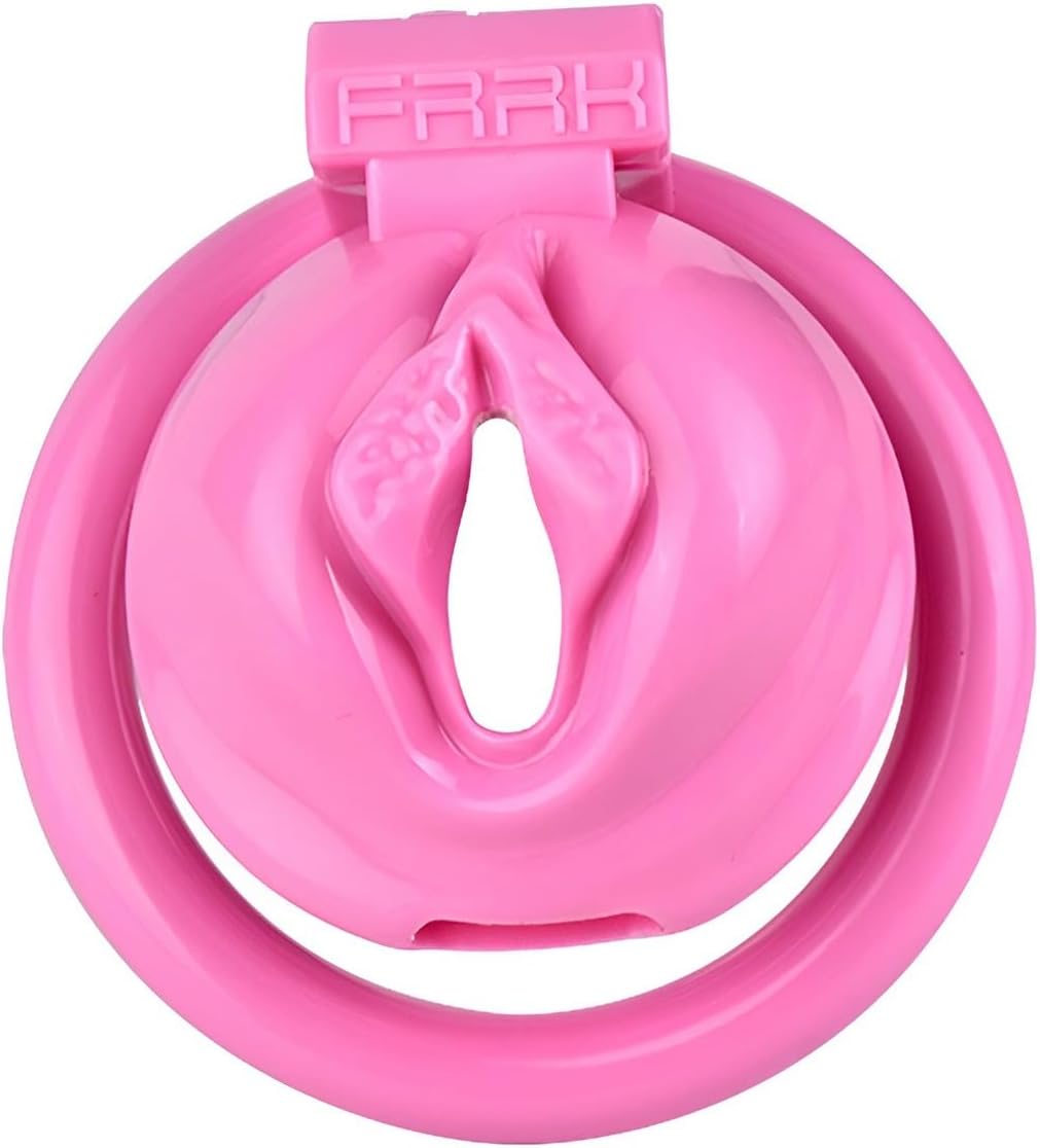 Male Chastity Device Cock Cage, Lightweight Chastity Cage Body-Safe Resin+ABS Penis Cage for Men with 4 Different Sizes Ring & Invisible Lock Adult Sex Toy Abstinence Penis Bondage
