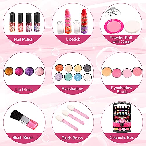 Amenvtool-Kids-Makeup-Kit-for-Girl-30Pcs-Make-Up-Set-Cosmetic-Beauty-Set-for-Kids-Real-Washable-Cosmetics-Kit-Pretend-Play-Makeup-Beauty-Set-Birthday-Toys-Gift-for-3-4-5-6-7-8-9-Years-Old-Kid