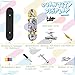 Civaner 10 Pack DIY Kids Finger Skateboard Set with Box and Replacement Accessories, Mini Collectible Fingerboard, Finger Toy Kit, School Gifts for Kids Children Finger Skater