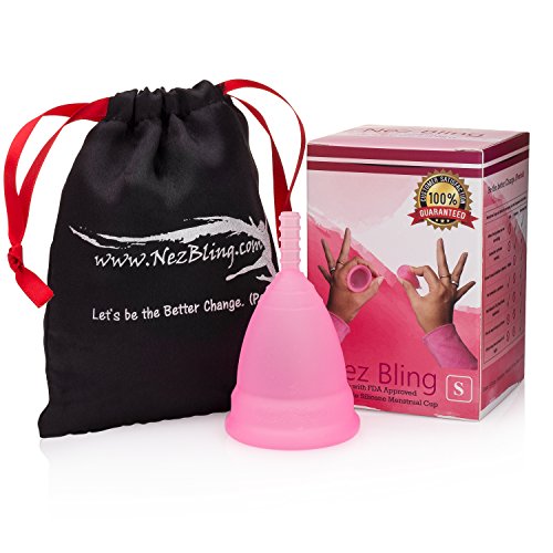 Nezbling Menstrual Cup - Reusable Period Cup - Tampon and Pad Alternative - Heavy Menstruation Flow - Small