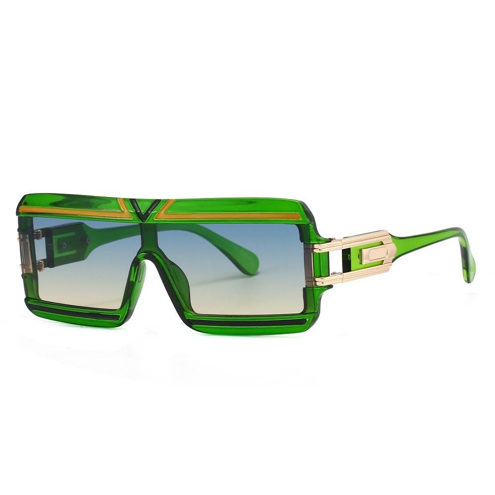 Occhiali da sole quadrati moderni popolari alla moda da uomo, stile retrò nero da strada, da donna, da uomo, con protezione UV400.