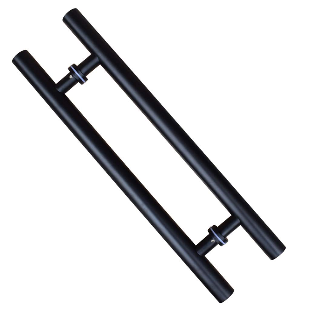 UGZPWQLNX Stainless Steel Round Tube Glass Door Handle, Door Handle, Stainless Steel Round Tube Sliding Glass Frame Push-Pull, Multiple Sizes(80X50Cm)