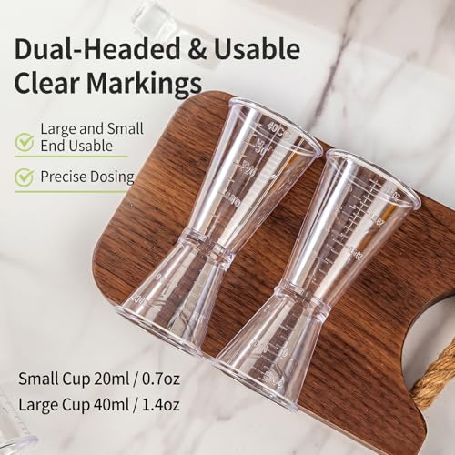 Vaso medidor de plástico doble 20/40 cc miniatura 3