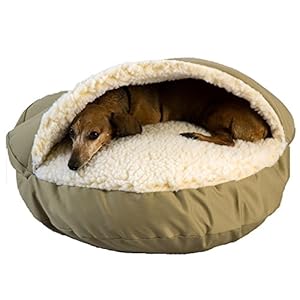 Snoozer Orthopedic Cozy Cave Pet Bed, Large, Khaki