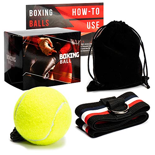 Loomiloo Reflex Box Ball con cinta para la frente, perfecto entrenamiento reflectante para el hogar, aumenta tu velocidad con la pelota de velocidad MMA, kickboxing y boxeo Cover