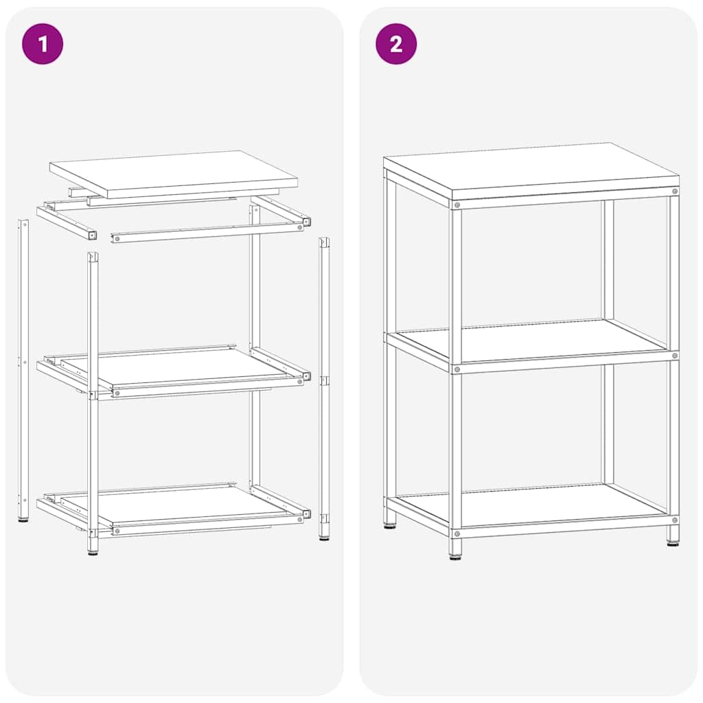 Estantería modular de acero para cocina, color plata, 60 x 50 x 92 cm, resistente al calor y a la intemperie, para cocina, salón, jardín