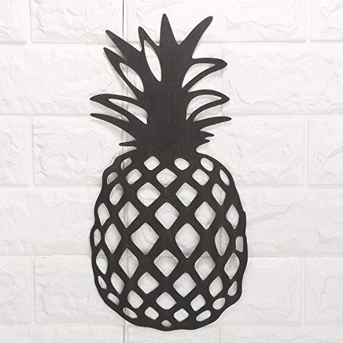 Pineapple Rustic Metal Wall Art Decor-Tropical Wall Sculpture for Kitchen, Bedroom, Living Room