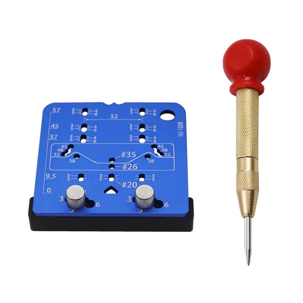Littimoon 35mm Hinge Jig Door Cabinets Concealed Hinge Hole Template Jig Aluminium Alloy Drill Guide Locator Tools