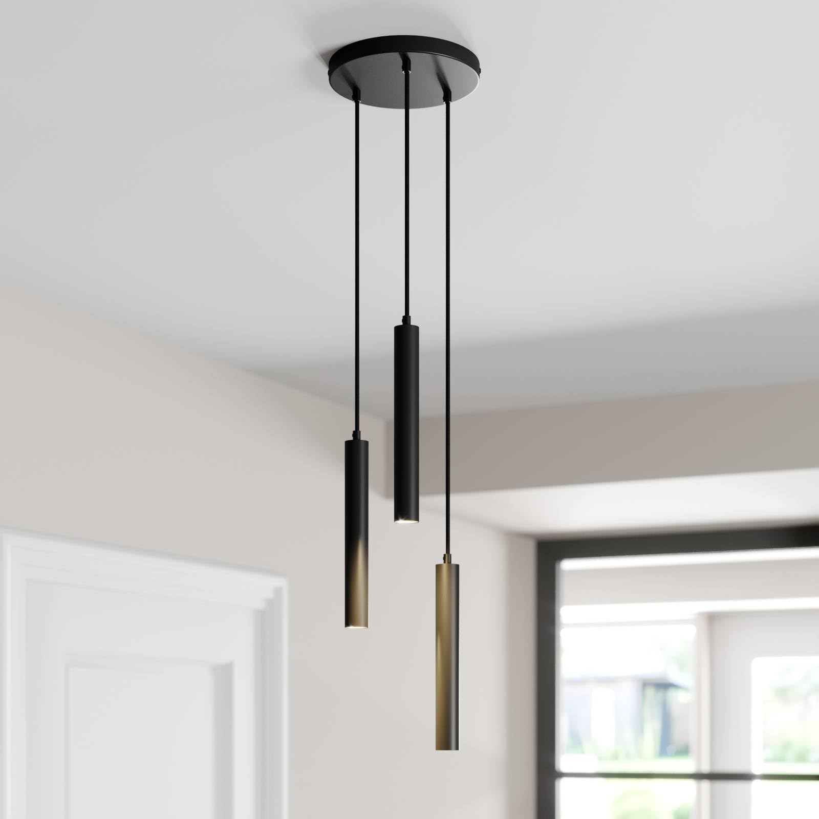 Arcchio ceiling light 'Ronka' (modern) in Black from aluminium, e.g. for living/dining room - ceiling light, ceiling lighting