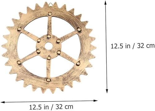 Miniatura 2 de PRETYZOOM Retro Industrial Bar Decorative Gear Hand-painted Wall Art Fall Bar Accessories Decor