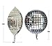 22 Inch 4D Large Round Aluminum Foil Balloons Self-sealing Disco Fever Mirror Metallic Hangable for Party Birthday Party Wedding Baby Shower Marriage Decor Supplies 5 Count Square