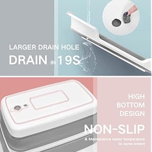   Collapsible-Pet-Bathtub-with-Water-Drain-Plug-Foldable-Bathtub-for-Puppy-Small-Dogs-Cats-Portable-Space-Saving-Design-BPA-Free-Grey