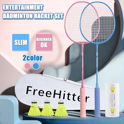 Image of Badminton Set for Beginners, Families & Adults | 2 /4 /6 Rackets, 3 /6 Shuttlecocks & 1 Carrying Bag. Great for Backyard, Park, Garden, Lawn & Beach. Perfect Outdoor Sports Game