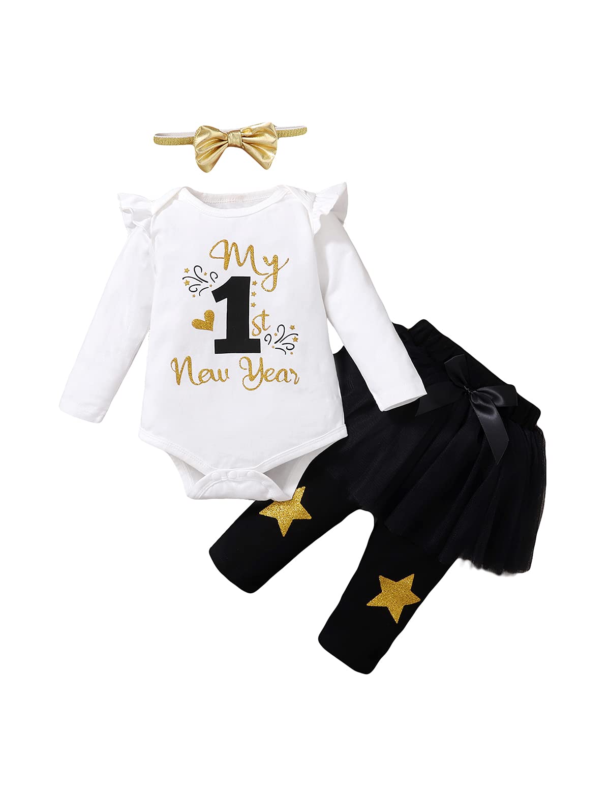 Baby Girl New Year Outfit Newborn 1st New Year Clothes First New Year  Bodysuit