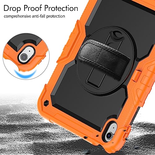 SIBEITU Case for iPad 11th A16 2025 & 10th Generation 10.9 Inch 2022 with Screen Protector & Pencil Holder, Heavy Duty Shockproof Protective Cover W/Handle Shoulder Strap for iPad 11-inch/10th Gen