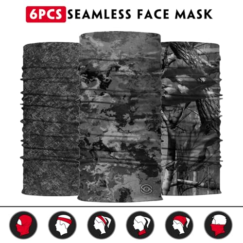 Image of Neck Gaiter for Men Women Headwear Bandana Head Wrap Face Scarf Mask Cover Warmer Balaclava-Seamless & Versatile