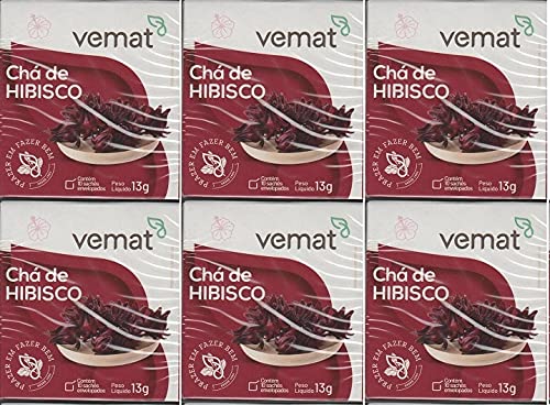Cha De Hibisco 10 Saches 10 g Vemat 6 caixas
