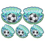 Calidad duradera: diseñados a partir de una aleación de zinc resistente, los pines de fútbol de metal y los pines de fútbol con parte posterior de de metal resisten el uso repetido sin decolorarse, perfectos para los apasionados amantes del fútbol, ​​solapa de premio de fútbol, ​​​​insignia de broche de fútbol