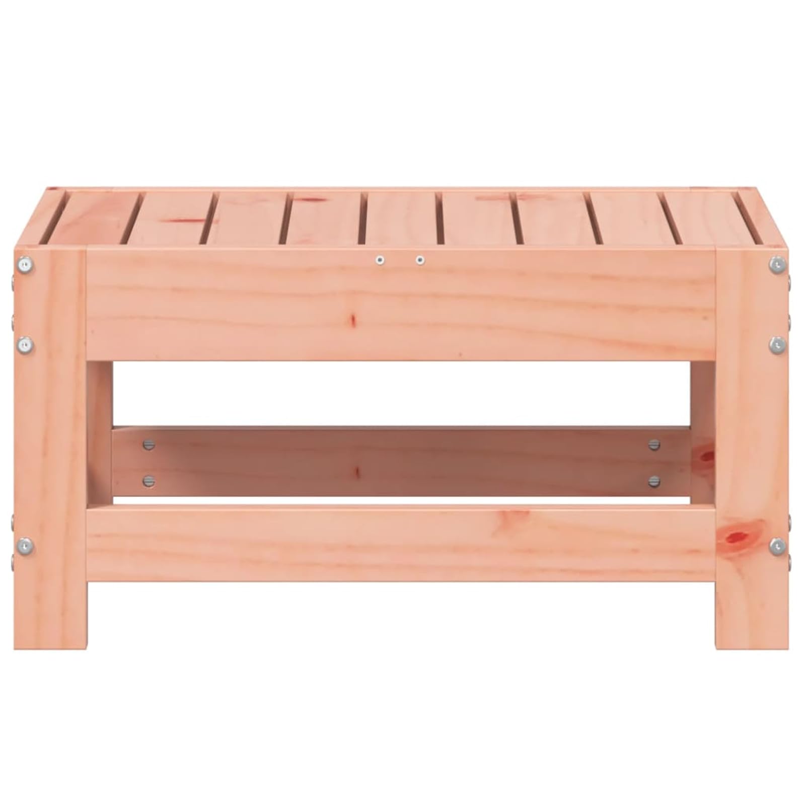 Homgoday Repose-pieds de jardin 62 x 30 x 32 cm en bois massif Douglas, repose-pieds ottoman, tabouret de siège, mobilier de terrasse, repose-pieds balcon, piscine, salon