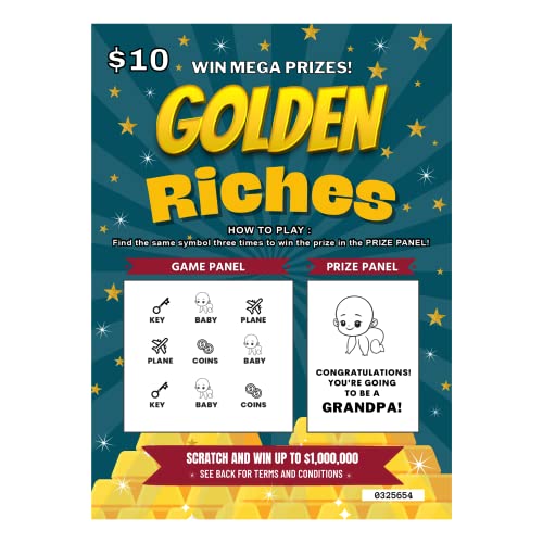 Image of Grandpa Pregnancy Announcement Lottery Ticket Scratch Off Card,Grandpa Baby Announcement Gift and Pregnancy Reveal, Baby Surprise Scratchers, Grandparents Baby Announcement, Hello Grandpa