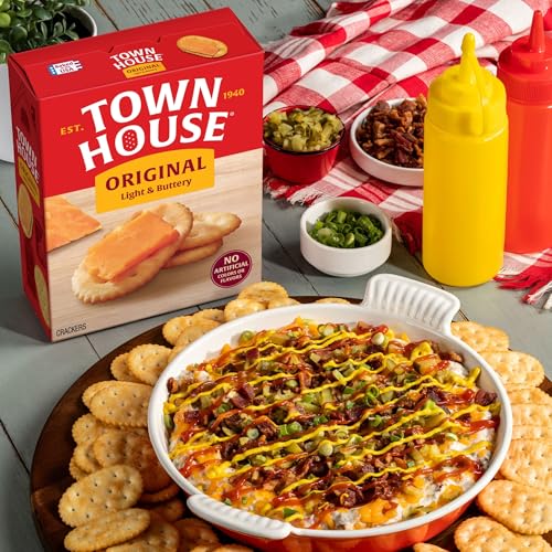 Image of Town House Oven Baked Crackers, Holiday & Party Snacks, Original Family Size 20.7oz